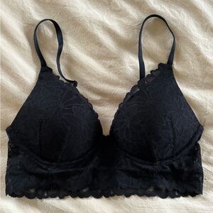 PINK Victoria's Secret Black Lace Trim Bra